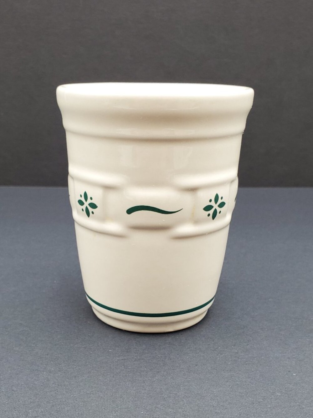 Longaberger Woven Traditions Heritage Green Tumbler 8 Ounce Drinking Cup
